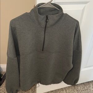 Women's Grey Half-Zip Sweater